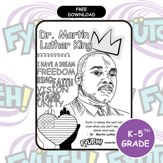 MLK Coloring Sheet! Dr. Martin Luther King Jr. Activity | Grades K-3