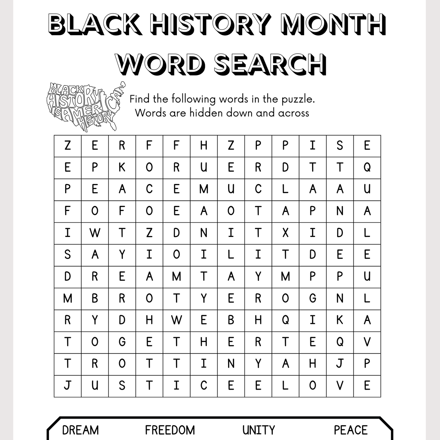 Black History Month Brain Boost: Crossword Fun! | Grades K-5