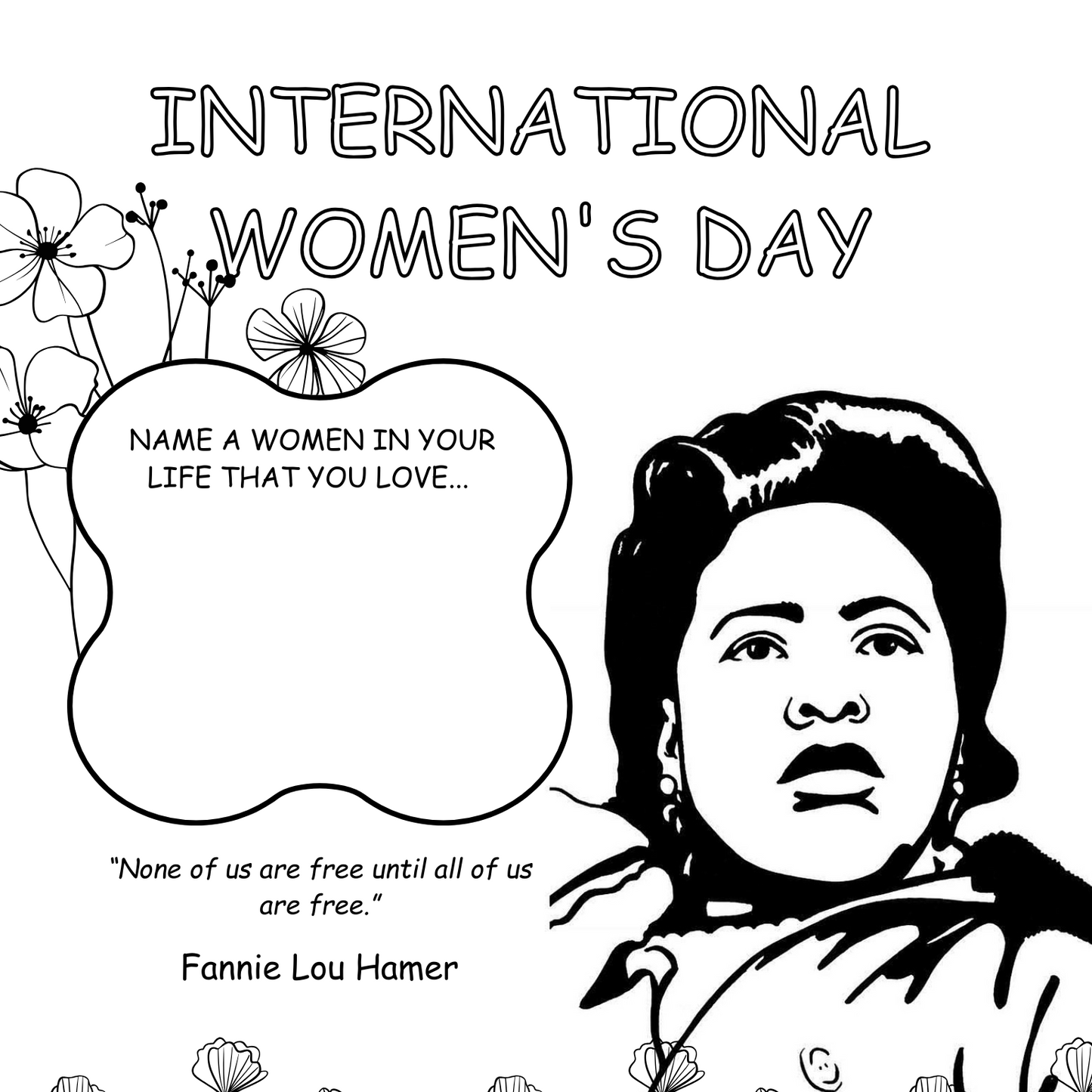 International Women’s Day Coloring Sheet | Grades K-5