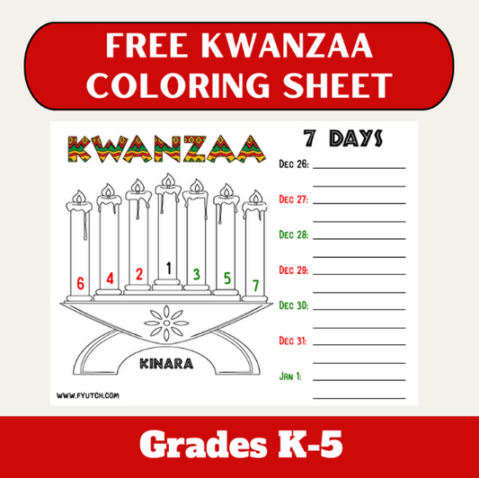 FREE Kwanzaa Activity and Coloring Page | Grades K-5