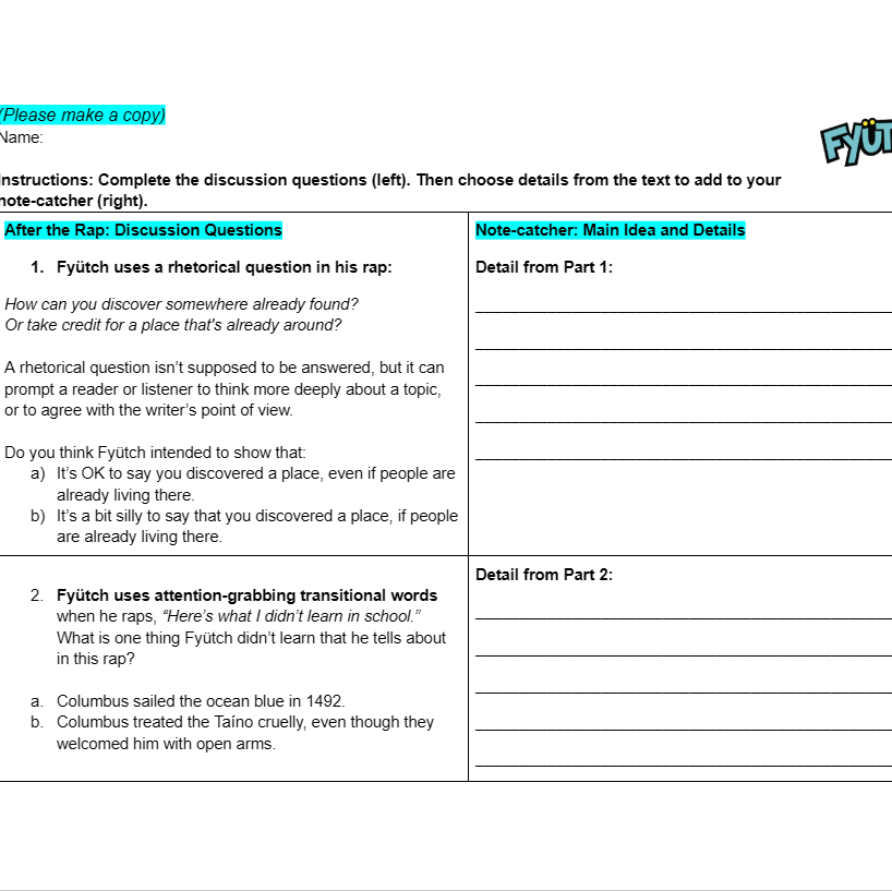 Indigenous Peoples Day | Native American Heritage | Lesson Plan | Grades 4+