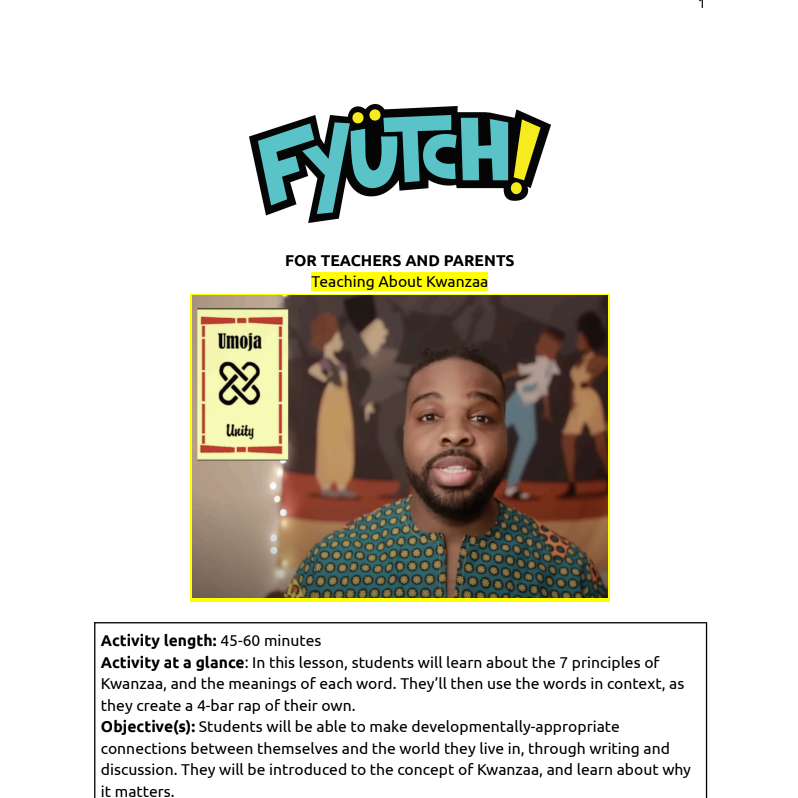 Kwanzaa Lesson Plan and Activity | Grades K-8