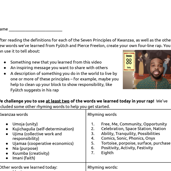 Kwanzaa Lesson Plan and Activity | Grades K-8