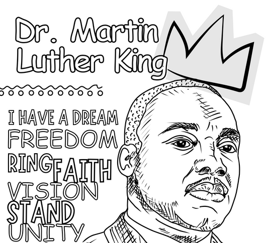 MLK Coloring Sheet! Dr. Martin Luther King Jr. Activity | Grades K-3